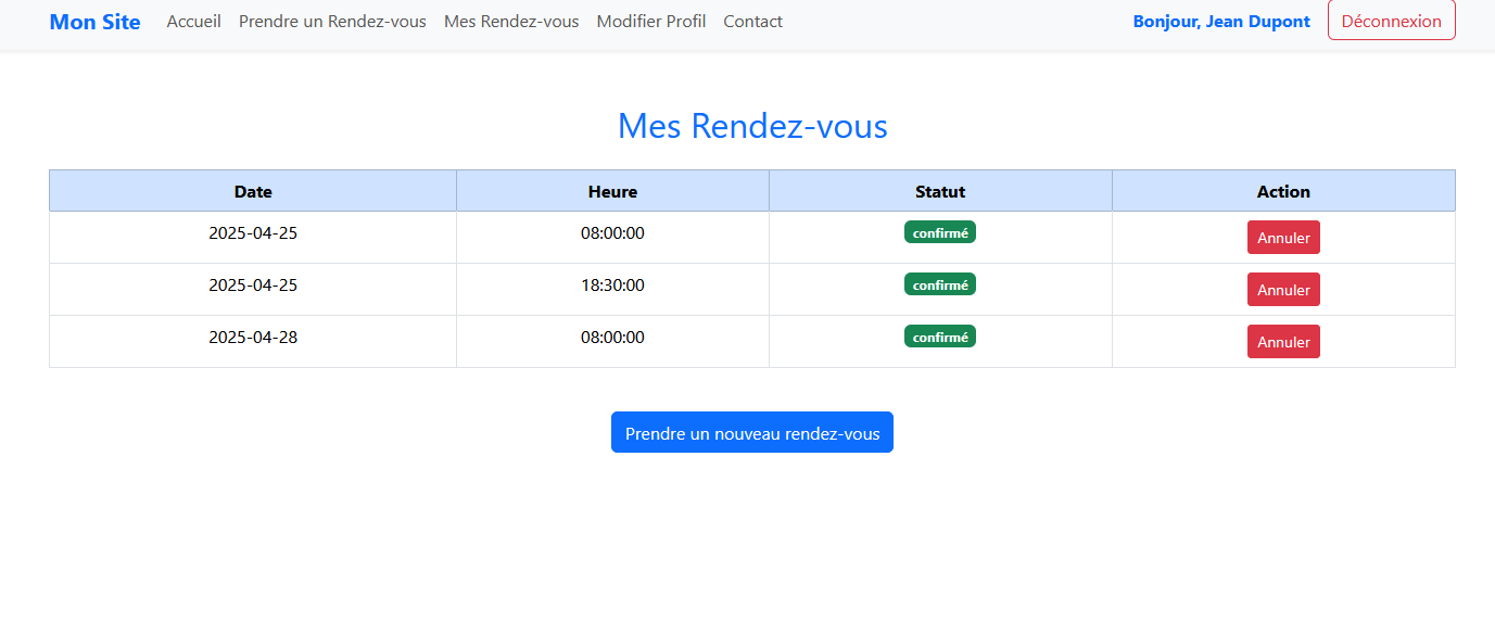 Capture 2 Système de Réservation
