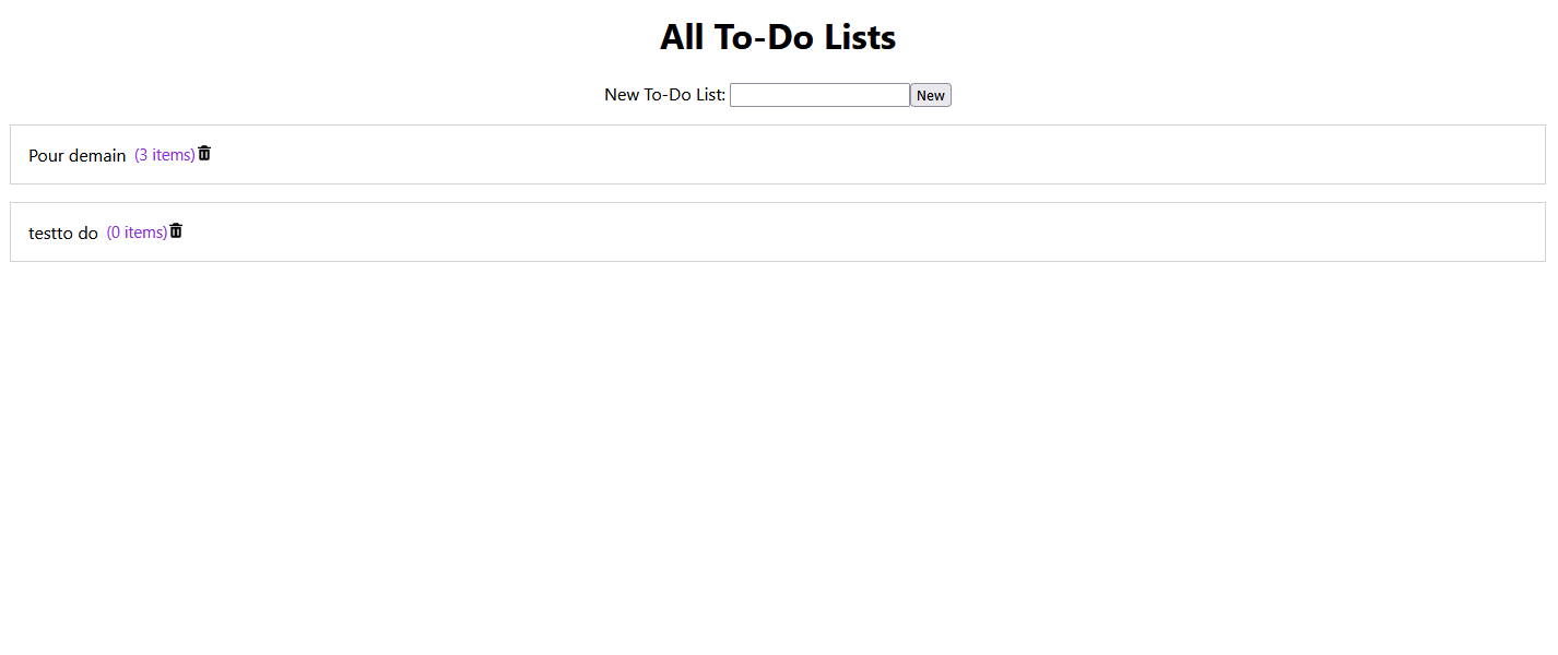 Miniature Application web - To do list