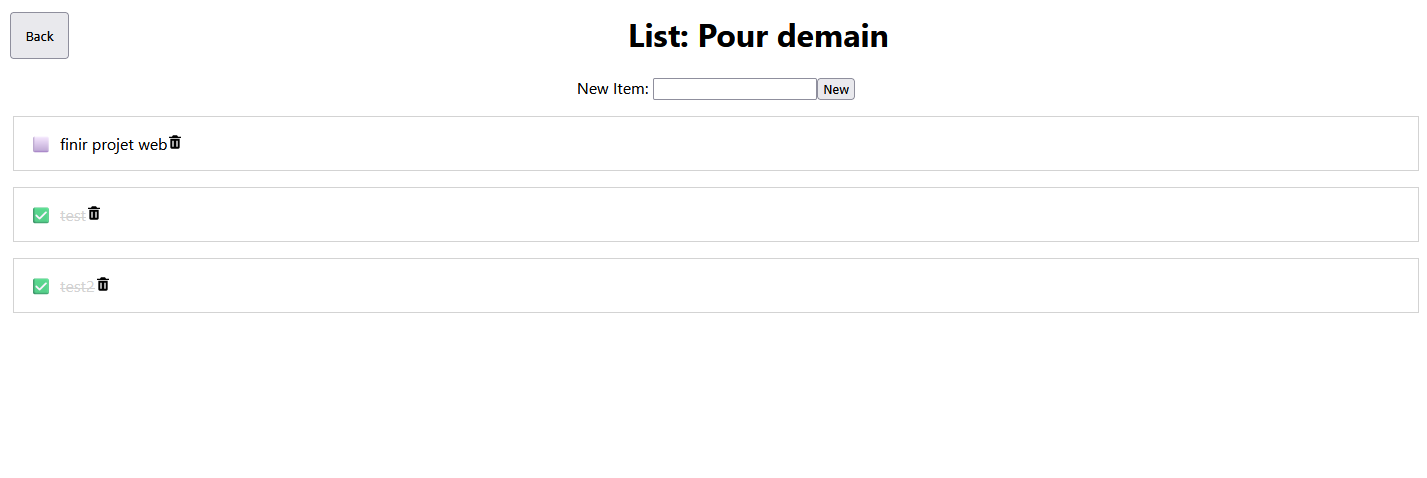 Capture 1 Application web - To do list